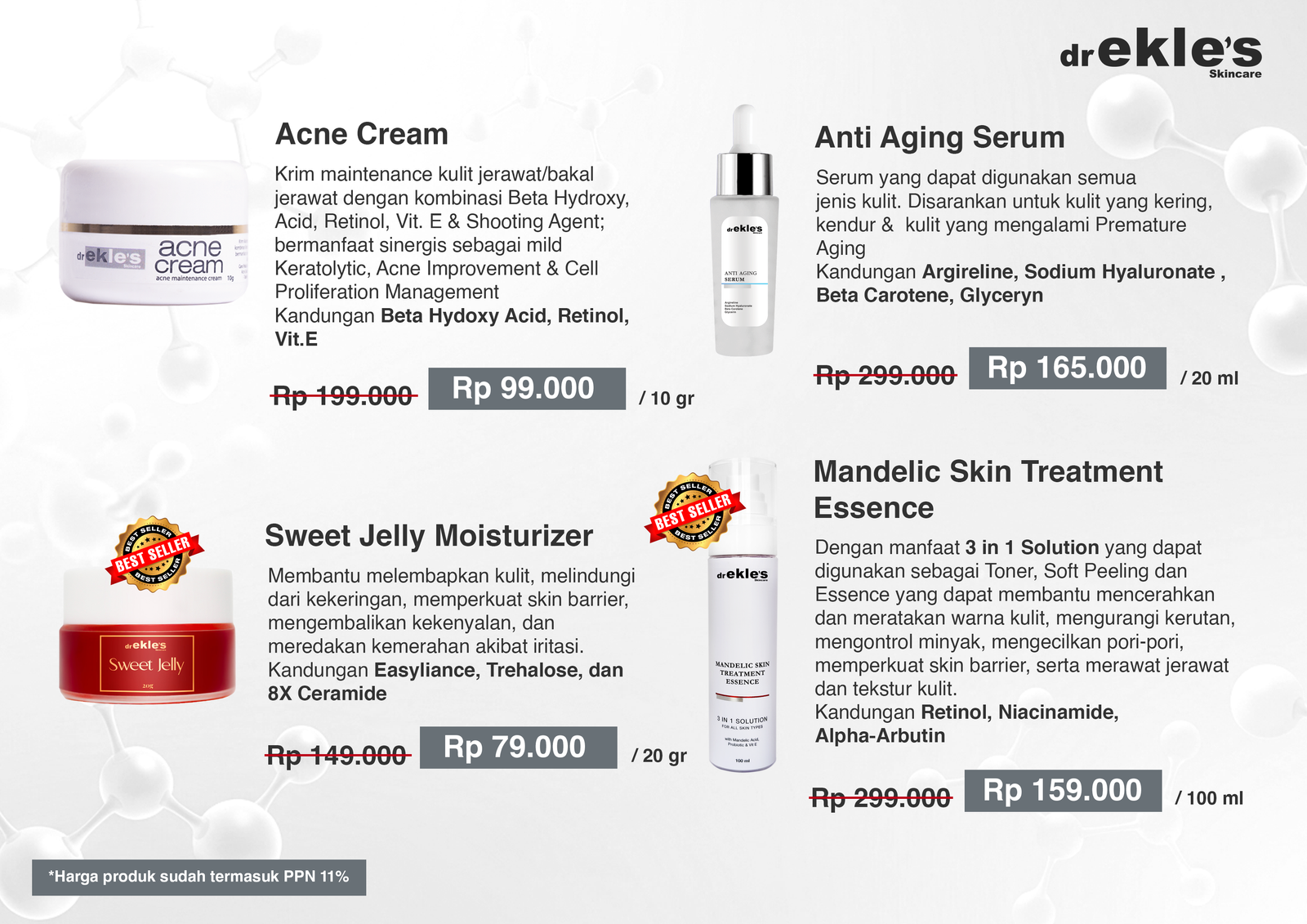 Daftar harga skincare Ekles Clinic 3